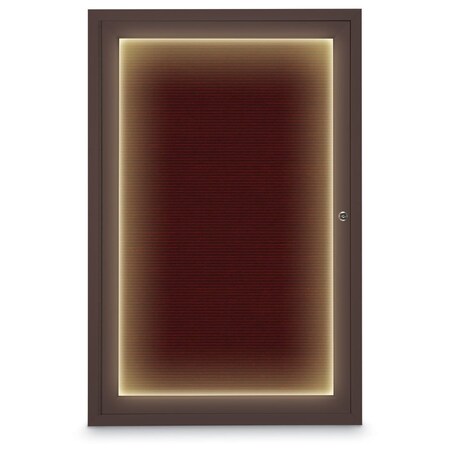 United Visual Products Hinge-less Radius Corkboard, 11"x13-1/2", Black Alum Frame/Ultramarine UVEB1113R-BLACK-ULTMAR